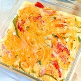 イワキのケーキ型で！レンジでスパニッシュオムレツ♪